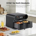TOPZEE 11-QT XL Air Fryer with Flex Basket