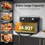 CUSIMAX 10-in-1 Air Fryer Toaster Oven Combo