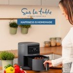 Compact 3.8 Quart Digital Air Fryer with 8 Presets