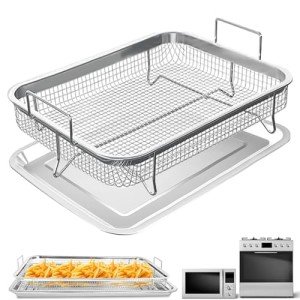 Non-Stick Air Fryer Oven Basket Set – 2 Pieces