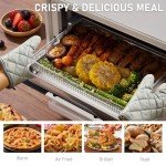 2-Pack Air Fryer Accessories: Basket & Tray Set