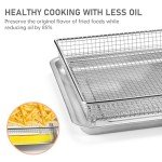 2-Pack Air Fryer Accessories: Basket & Tray Set