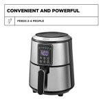 Crux 3QT Digital Air Fryer with Non-Stick Pan