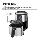 Crux 3QT Digital Air Fryer with Non-Stick Pan