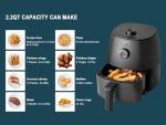 2.2 Quart Black Non-Stick Air Fryer