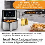 Gourmia 4-Qt Digital Air Fryer with Easy Clean