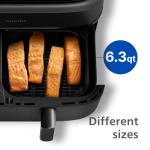 Philips Dual Basket Air Fryer, 9.5 Quarts
