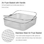 8.19" Square Air Fryer Basket Compatible with Vortex
