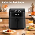 DEIME 4.5 Qt Compact Air Fryer, Digital & Quiet