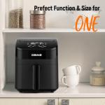 DEIME 4.5 Qt Compact Air Fryer, Digital & Quiet