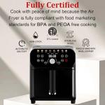 WHUTO 6.2QT Air Fryer with Touchscreen & 12 Functions