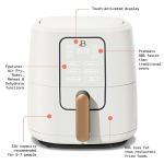 Drew Barrymore Touchscreen White Air Fryer
