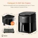 Tastee 8-in-1 Compact 5.5QT Digital Air Fryer