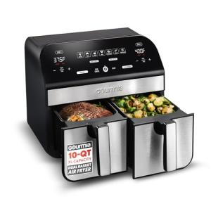 Gourmia 10 QT Dual Basket Digital Air Fryer