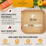120 Pack Air Fryer Parchment Liners, 8 Inch