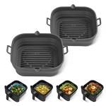Silicone Air Fryer Liners - 2 Pack, Square