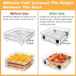 8-Inch Square Air Fryer Rack Set - 3 Pieces