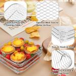 8-Inch Square Air Fryer Rack Set - 3 Pieces