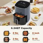 OLIXIS 6-Quart Window Air Fryer, 12-in-1