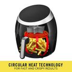 BELLA 5.3 Quart Black Air Fryer