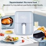 Charmi 5QT Retro Air Fryer - Pastel Blue