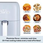 Charmi 5QT Retro Air Fryer - Pastel Blue