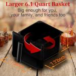 WHUTO 6QT Air Fryer with LED Touchscreen