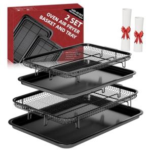 Air Fryer Basket and Tray Set with Parchment