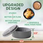Reusable Silicone Air Fryer Basket Liners, 7.5
