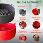 Reusable Silicone Air Fryer Basket Liners, 7.5