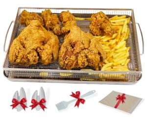 Stainless Steel Air Fryer Basket and Tray Set