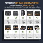 Dual Basket Air Fryer Accessory Set for Ninja