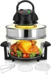 Nutrichef 18 Quart Convection Air Fryer with Glass Bowl
