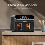 TOPZEE 8-QT Dual Basket Air Fryer with Windows