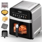 DAYBEST 6 QT Stainless Steel Air Fryer with Window