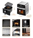 DAYBEST 6 QT Stainless Steel Air Fryer with Window