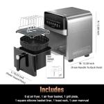 DAYBEST 6 QT Stainless Steel Air Fryer with Window