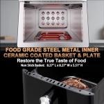 DAYBEST 6 QT Stainless Steel Air Fryer with Window