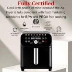 WHUTO 6.2QT Air Fryer with Touchscreen Controls