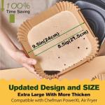 125PCS Square Air Fryer Parchment Paper Liners