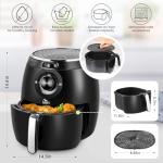 Uten 5.8QT Air Fryer with Timer and Non-Stick Basket