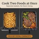 Elite Gourmet 10.5 Qt Dual Air Fryer