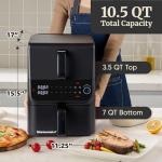 Elite Gourmet 10.5 Qt Dual Air Fryer