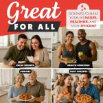 Gourmia 25 Qt French Door Air Fryer Oven