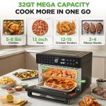 NutriChef 32 Quart Digital Air Fryer Oven