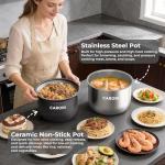 Carori 9-in-1 Dual Pot Electric Cooker, 6 Qt