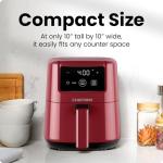 Chefman 2 Qt Compact Digital Air Fryer – Red