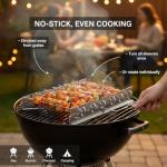 Stainless Steel Kabob Skewer Rack with Rotating Skewers