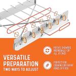 Stainless Steel Kabob Skewer Rack with Rotating Skewers