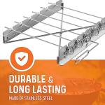 Stainless Steel Kabob Skewer Rack with Rotating Skewers